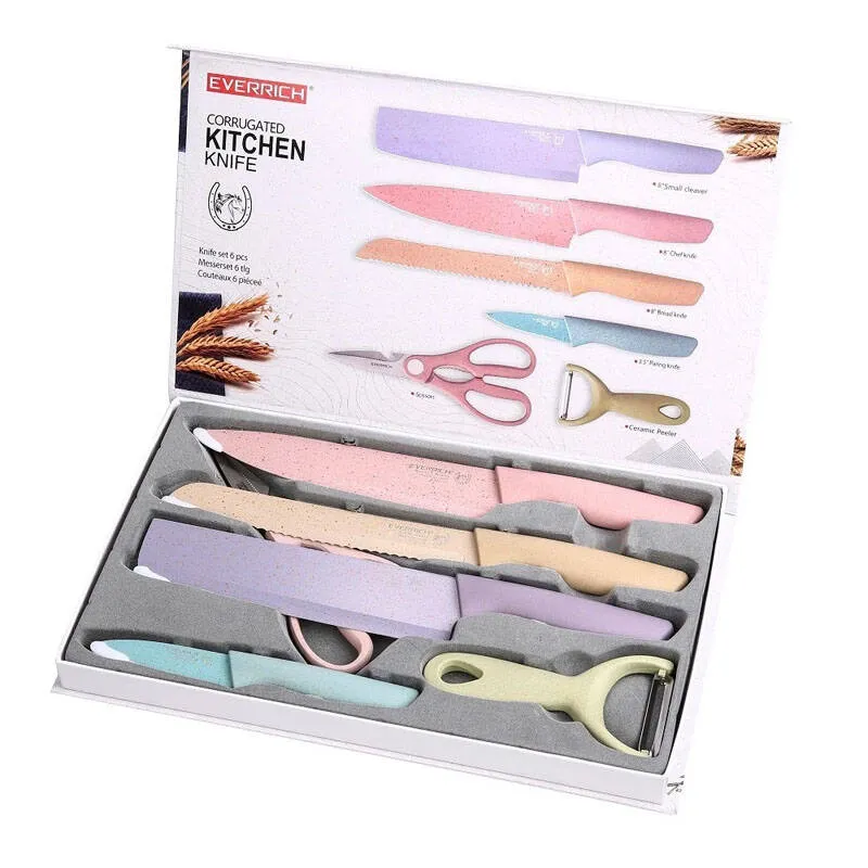 CUCHILLOS UTENSILIOS COCINA FILOSOS 5 EN 1