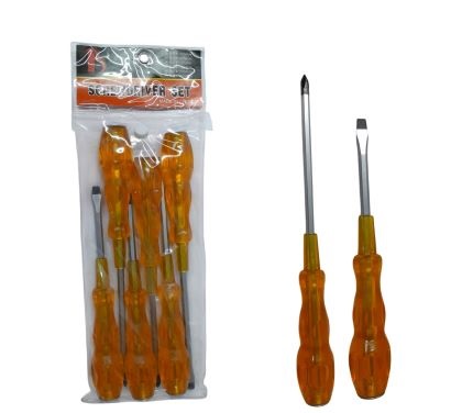 DESTORNILLADOR DE GOLPE MANGO TRANSPARENTE X6