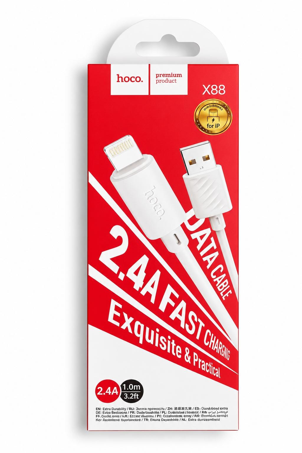 CABLE IPHONE 2.4 A HOCO X88